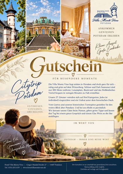 Gutscheinvorlage Citytrip Potsdam